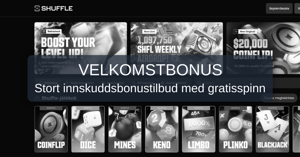 Shuffle Casino welcome bonus